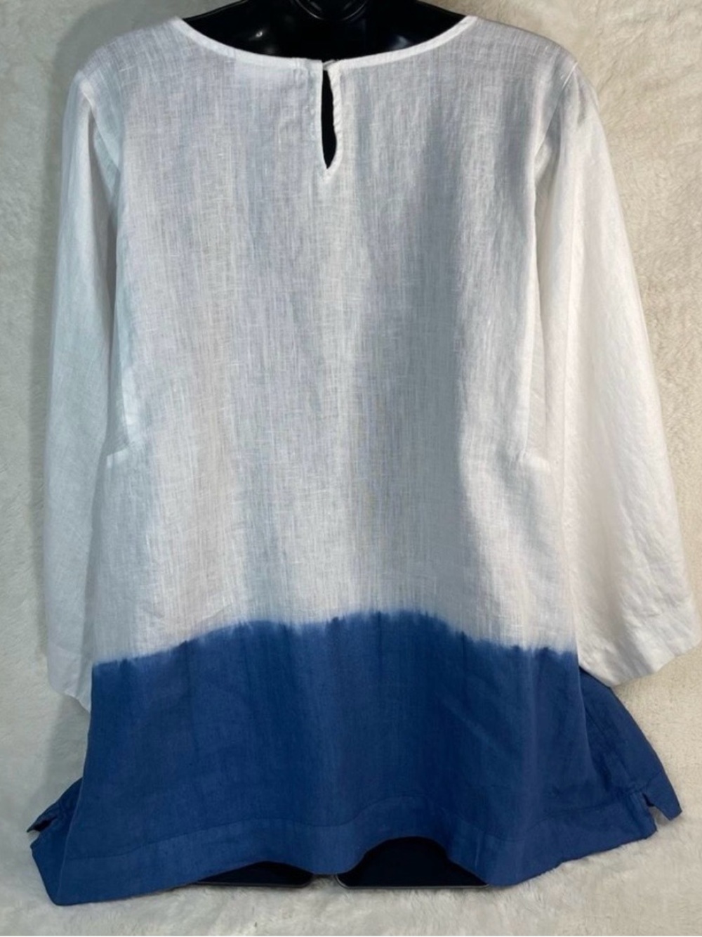 J. Jill Pure Jill Linen Dip Dye Kimono Sleeve Top - XL - Picture 2 of 6
